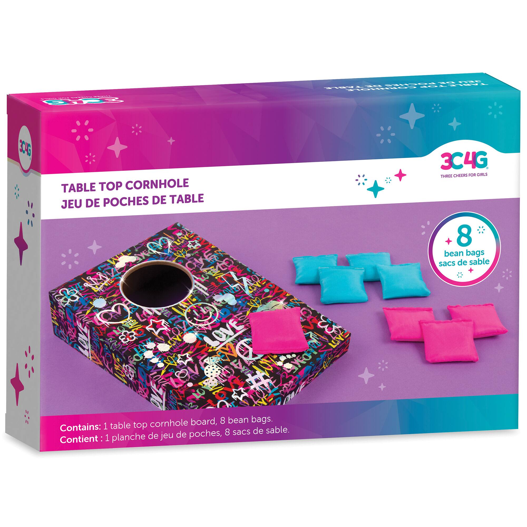 Make It Real™ 3C4G Graffiti Table Top Cornhole Set